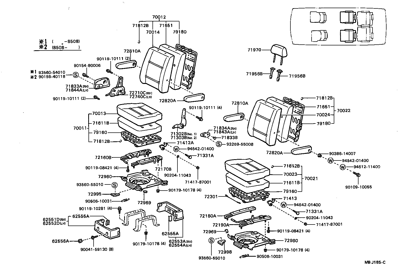 Exploded illustration MBJ185C