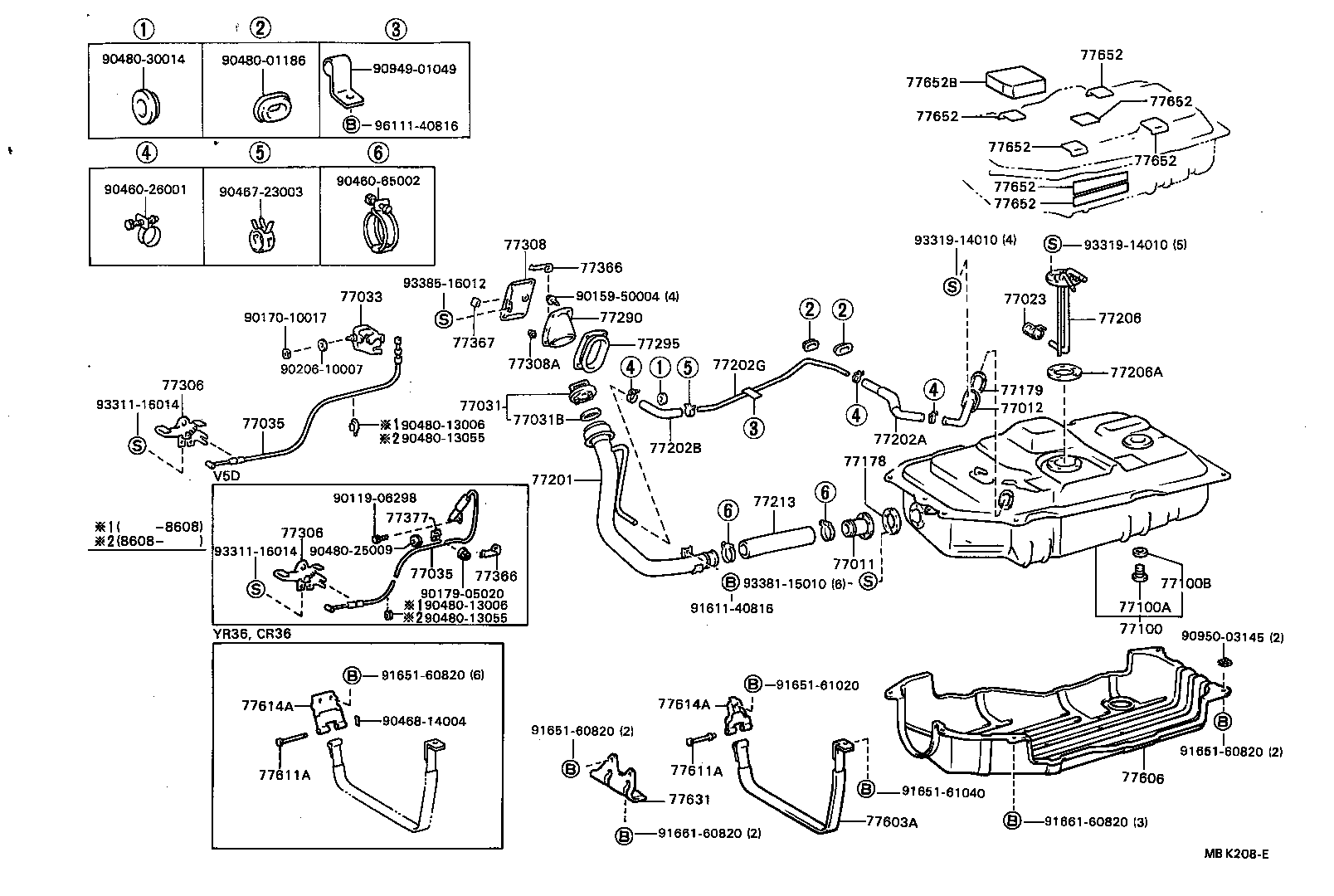 Exploded illustration MBK208E