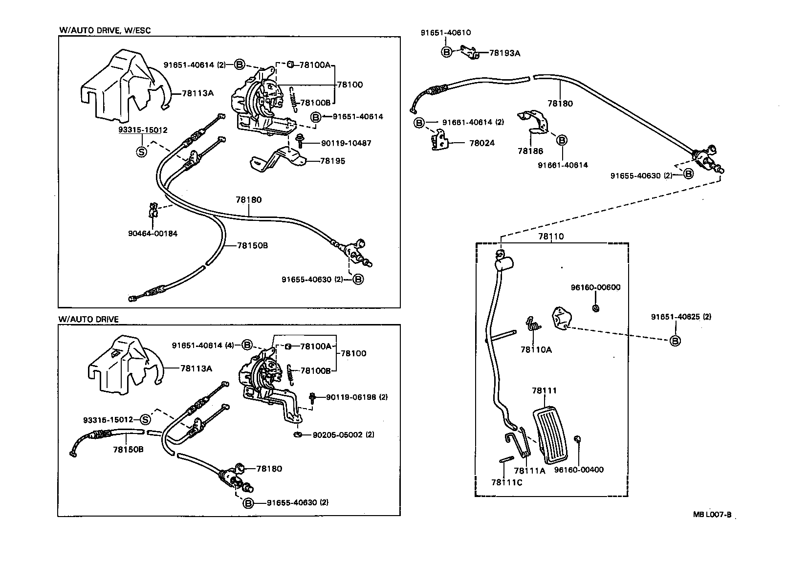 Exploded illustration MBL007B