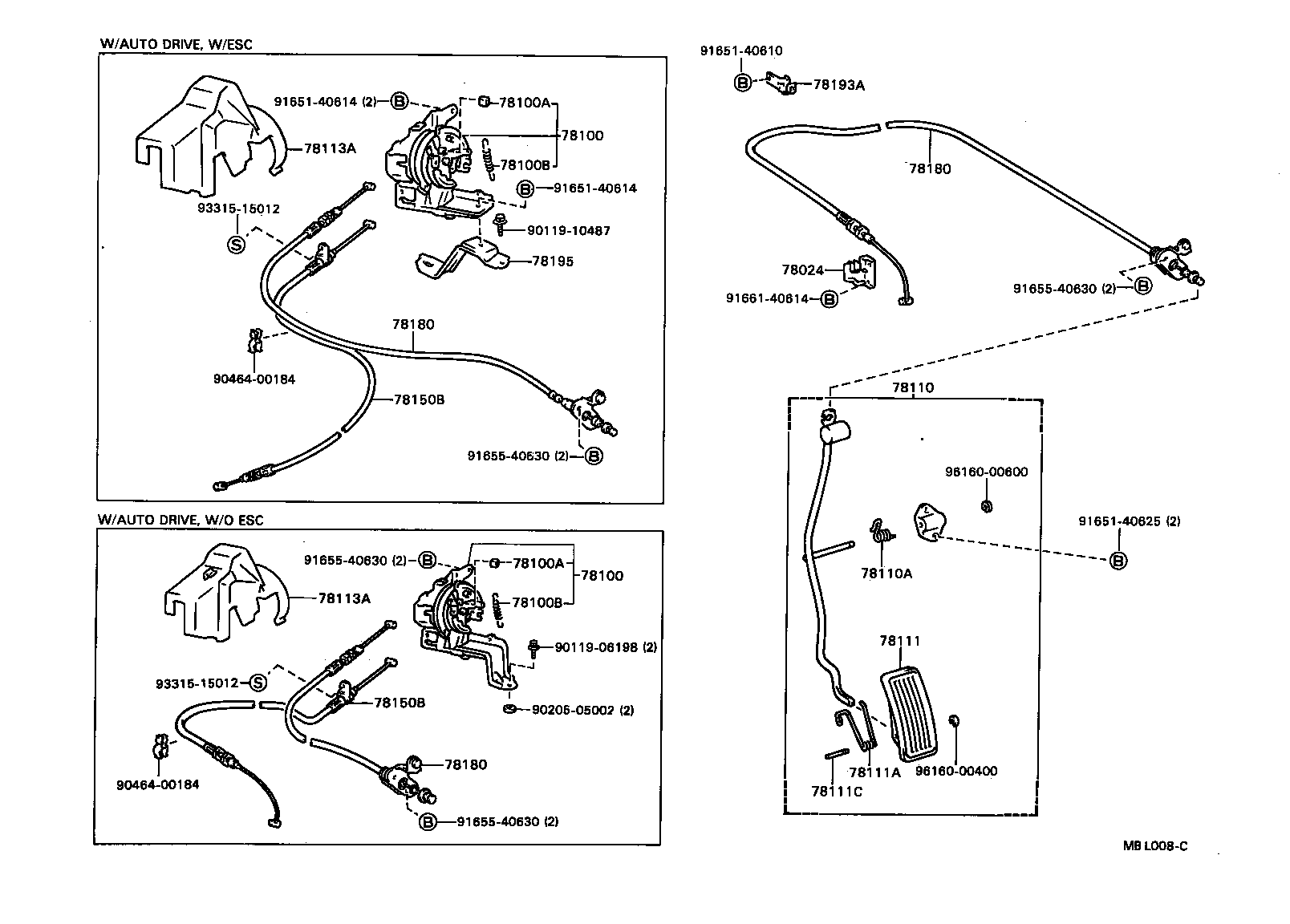 Exploded illustration MBL008C