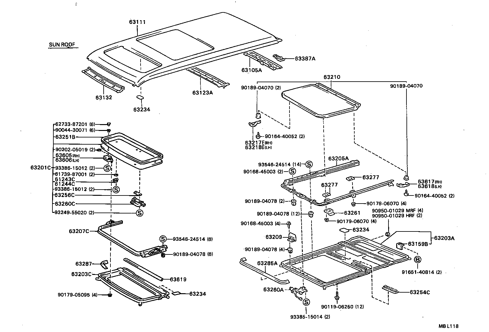 Exploded illustration MBL118