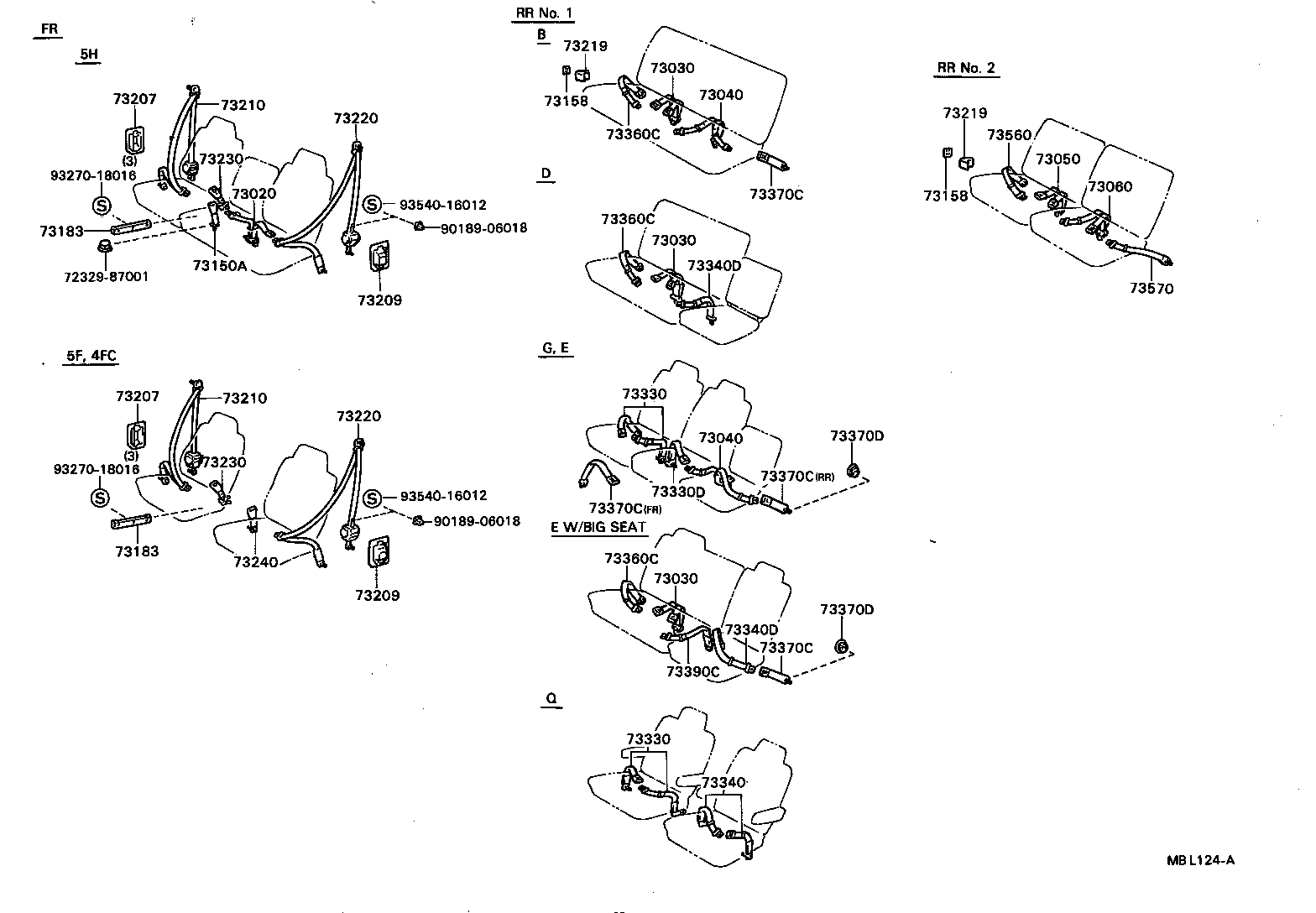 Exploded illustration MBL124A