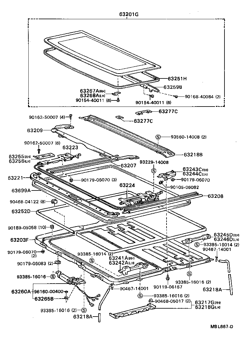 Exploded illustration MBL667D
