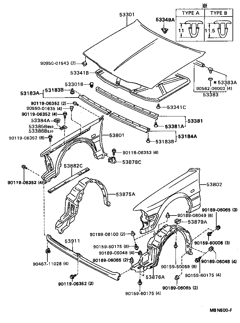 Exploded illustration MBN500F