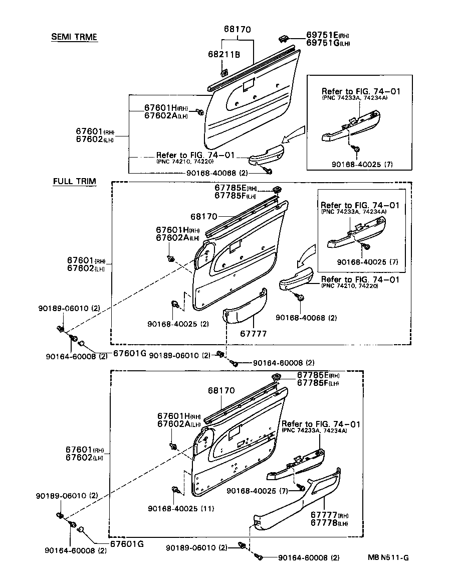 Exploded illustration MBN511G