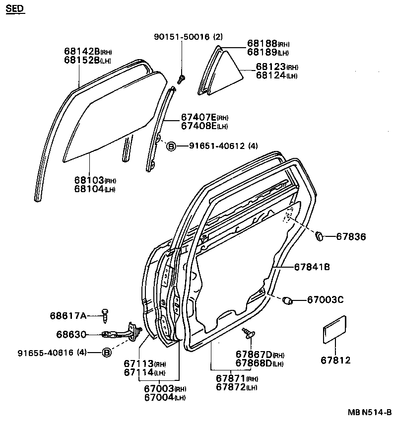 Exploded illustration MBN514B