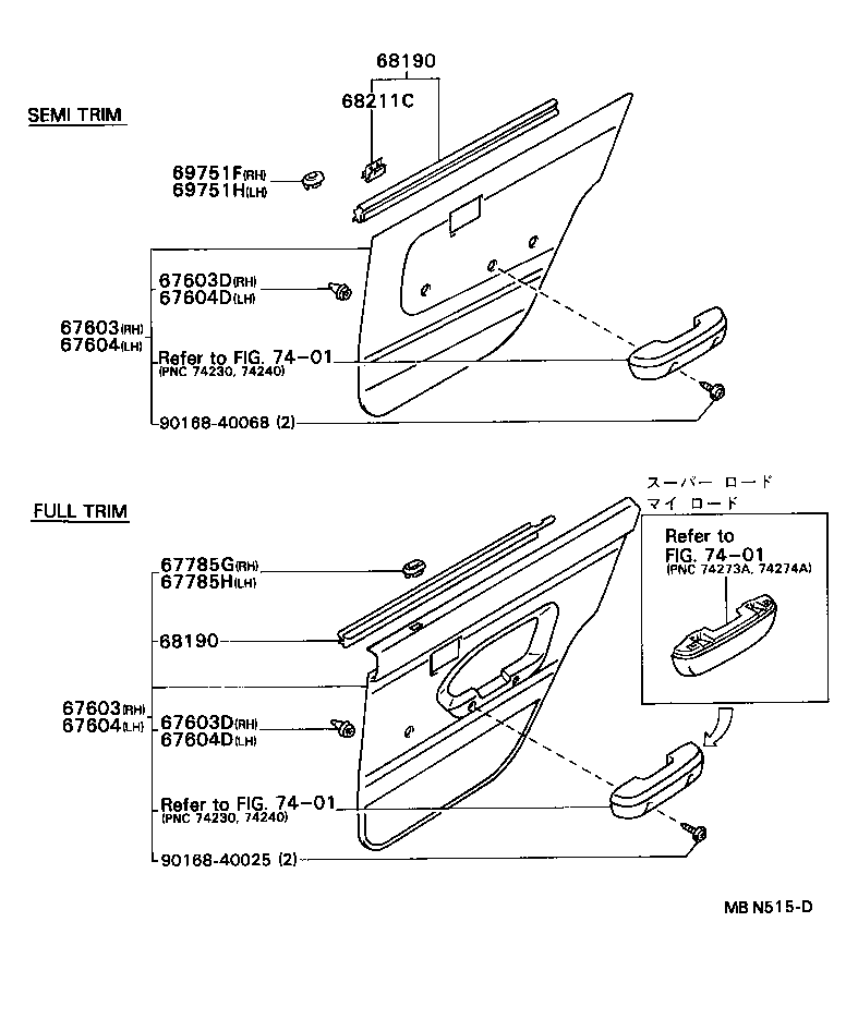 Exploded illustration MBN515D