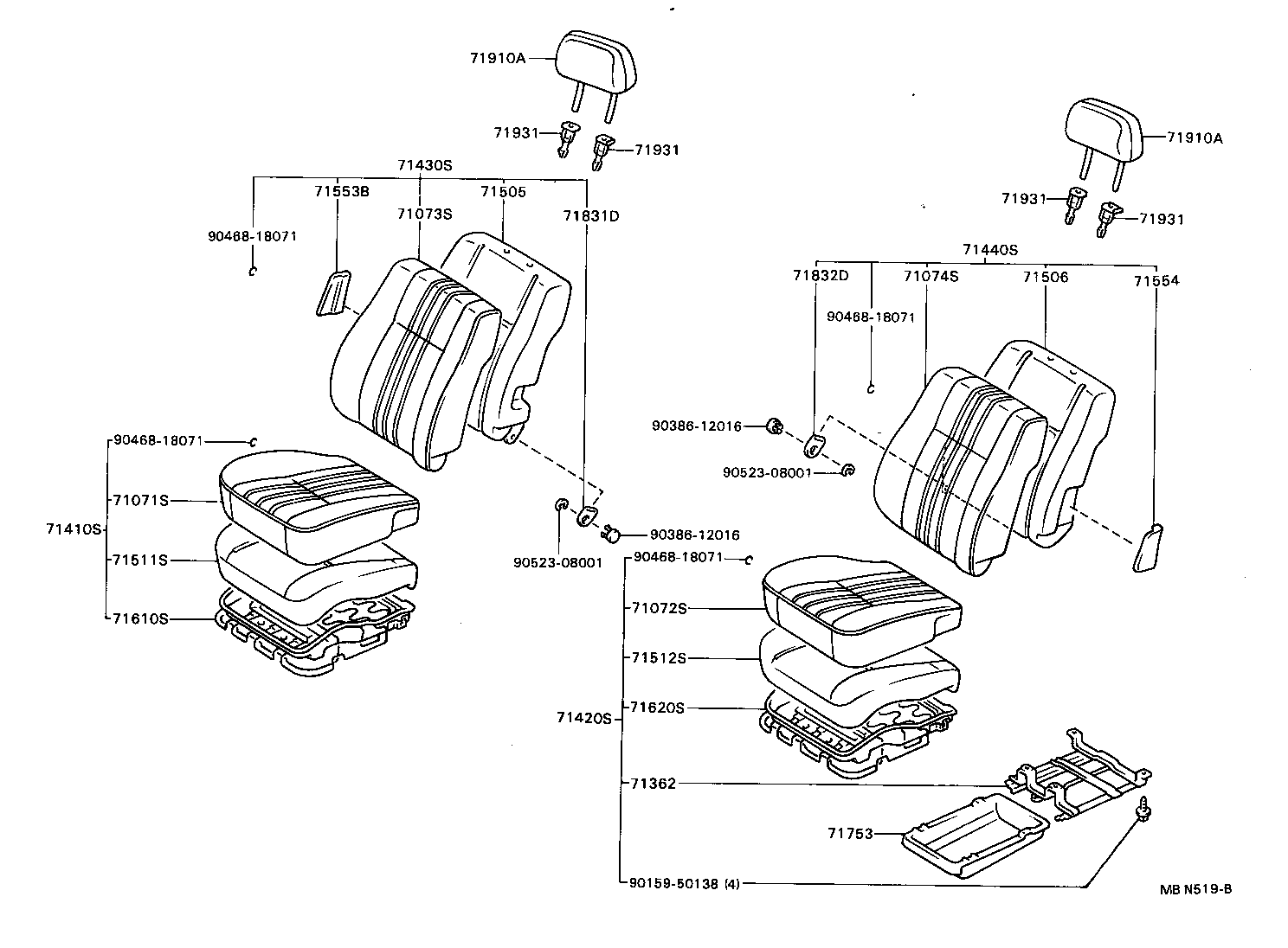 Exploded illustration MBN519B