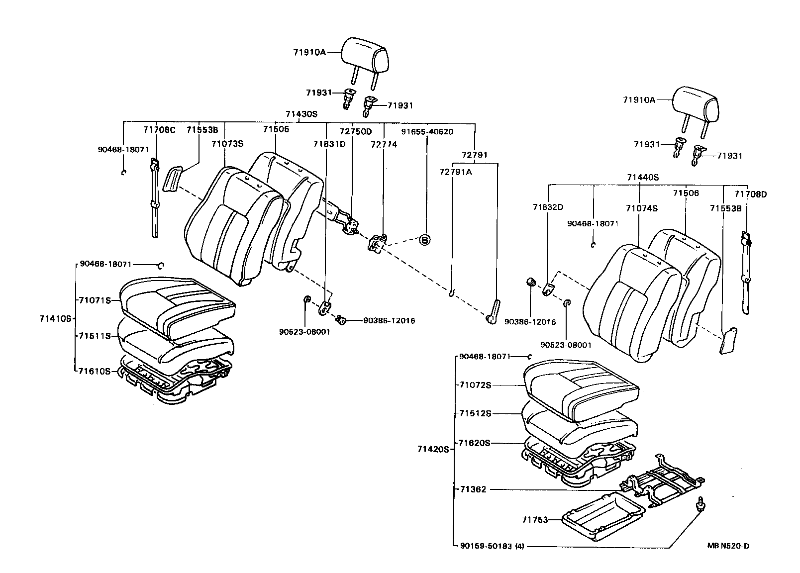 Exploded illustration MBN520D