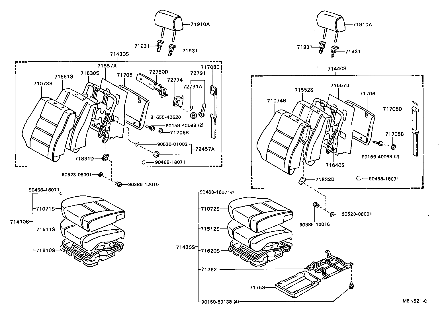 Exploded illustration MBN521C
