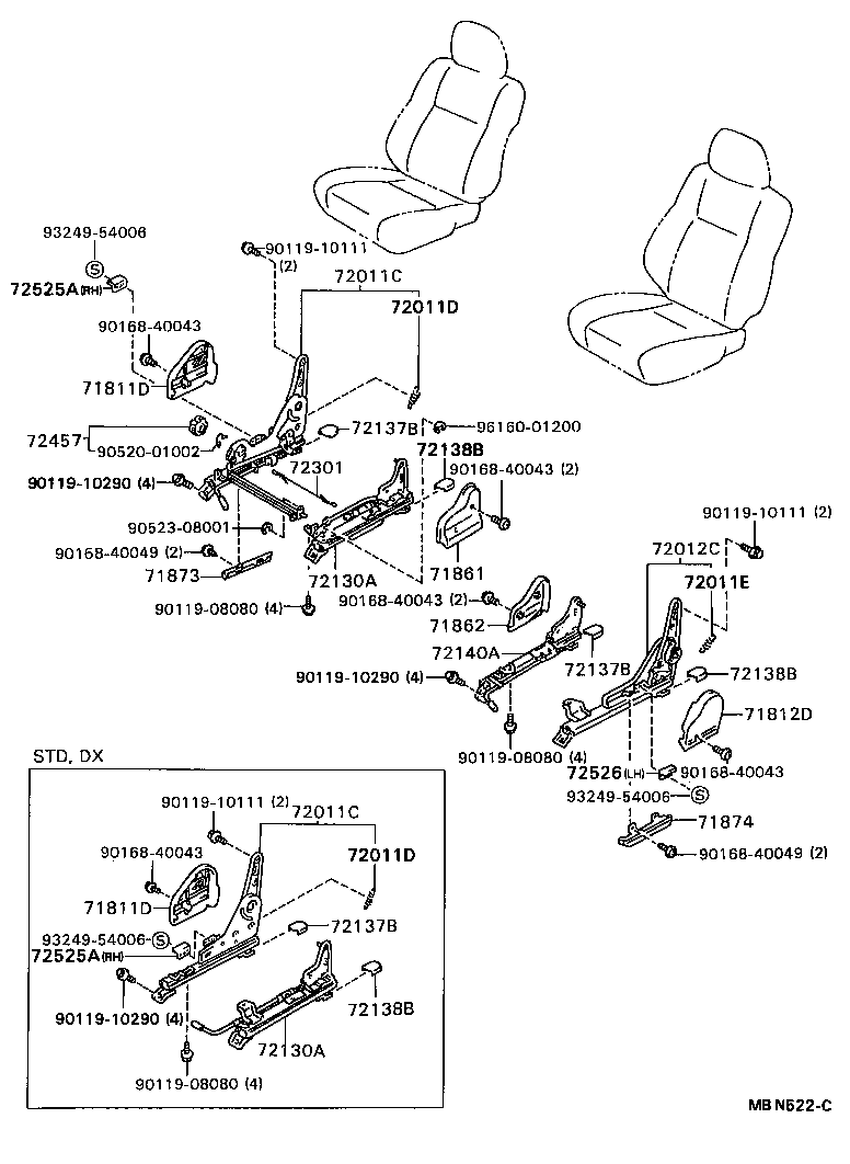 Exploded illustration MBN522C