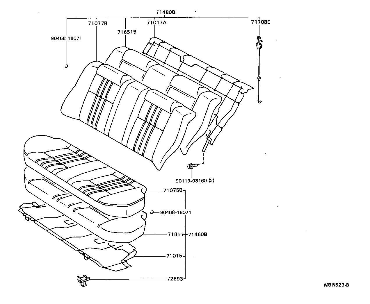 Exploded illustration MBN523B