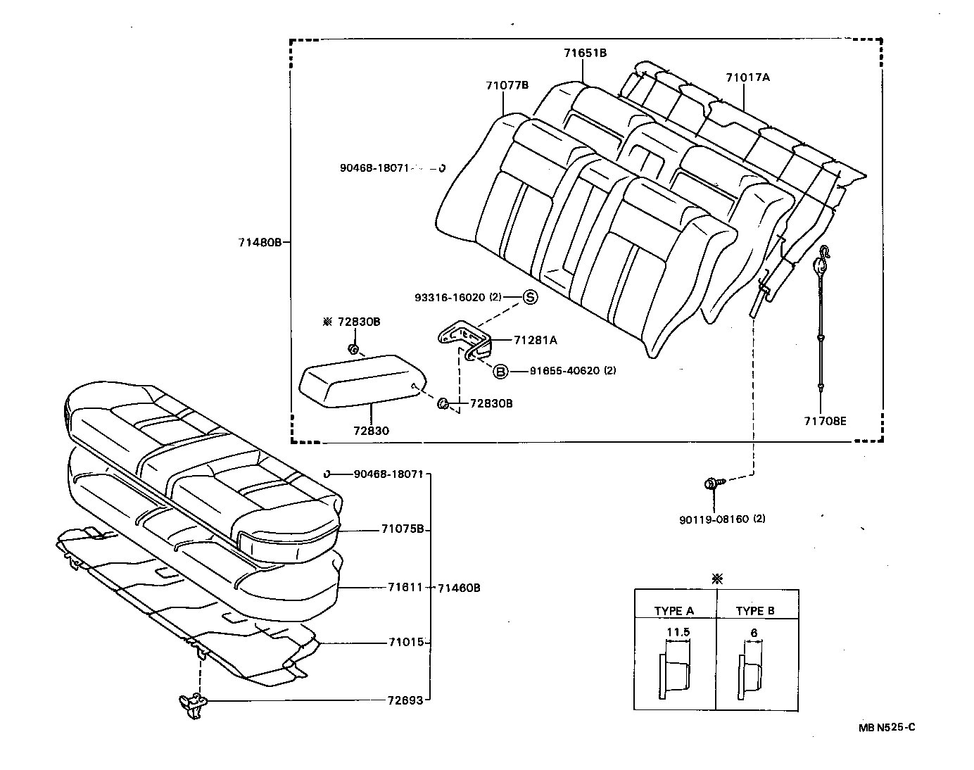 Exploded illustration MBN525C