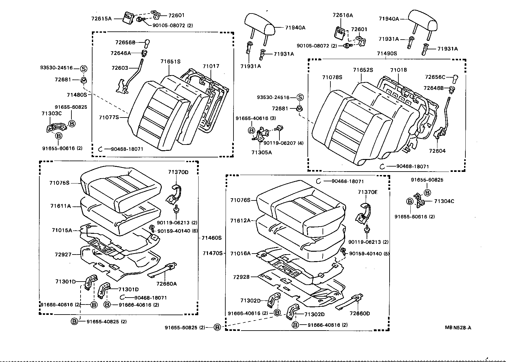 Exploded illustration MBN528A