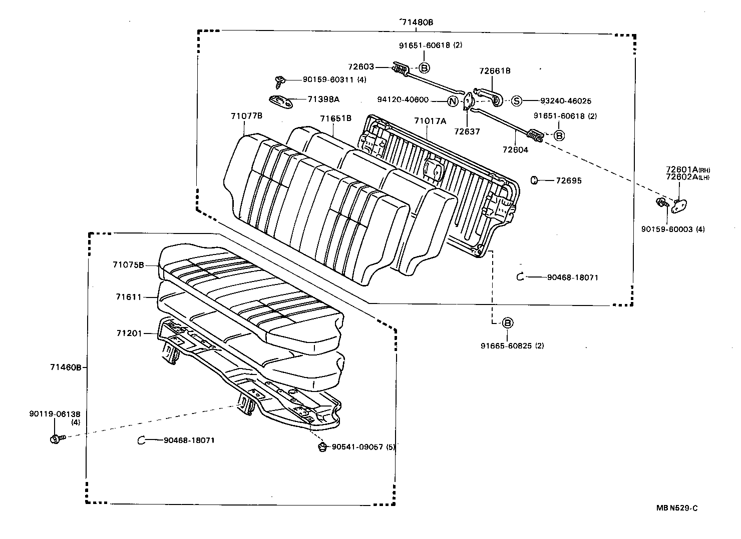 Exploded illustration MBN529C