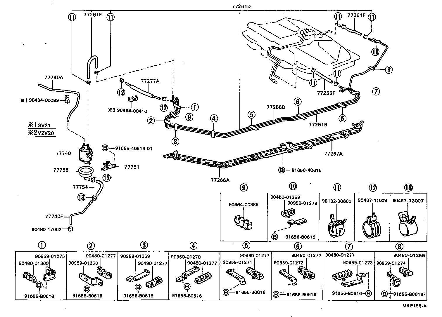 Exploded illustration MBP155A