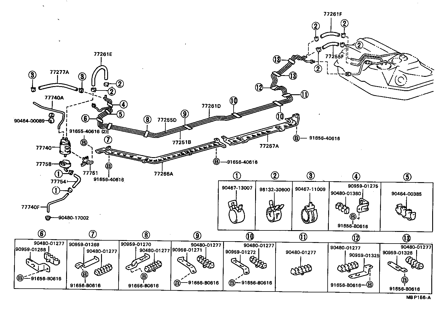 Exploded illustration MBP156A