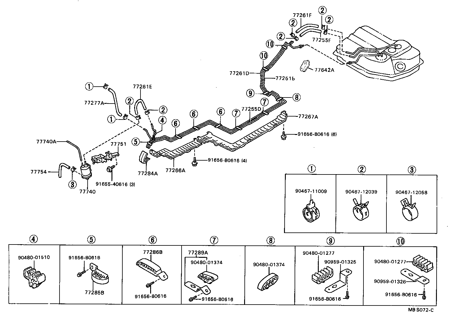 Exploded illustration MBS072C