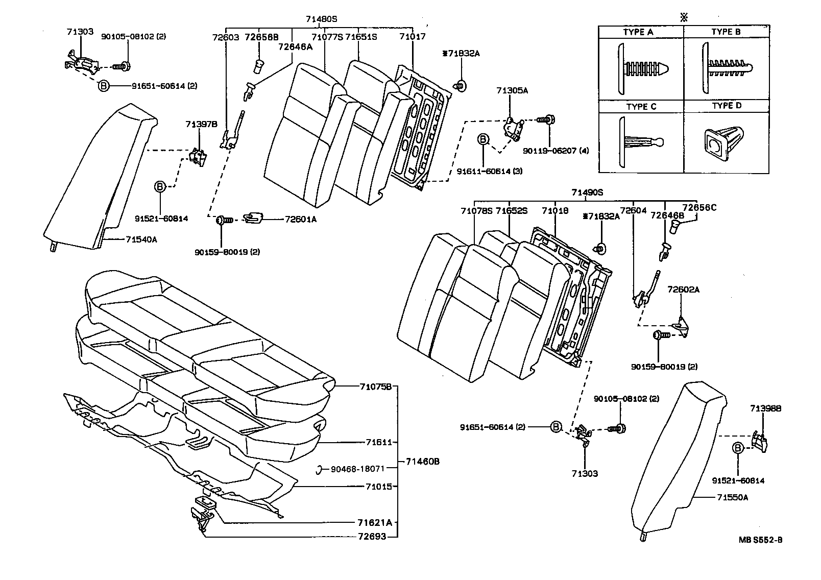 Exploded illustration MBS552B