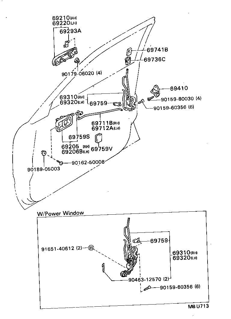 Exploded illustration MBU713