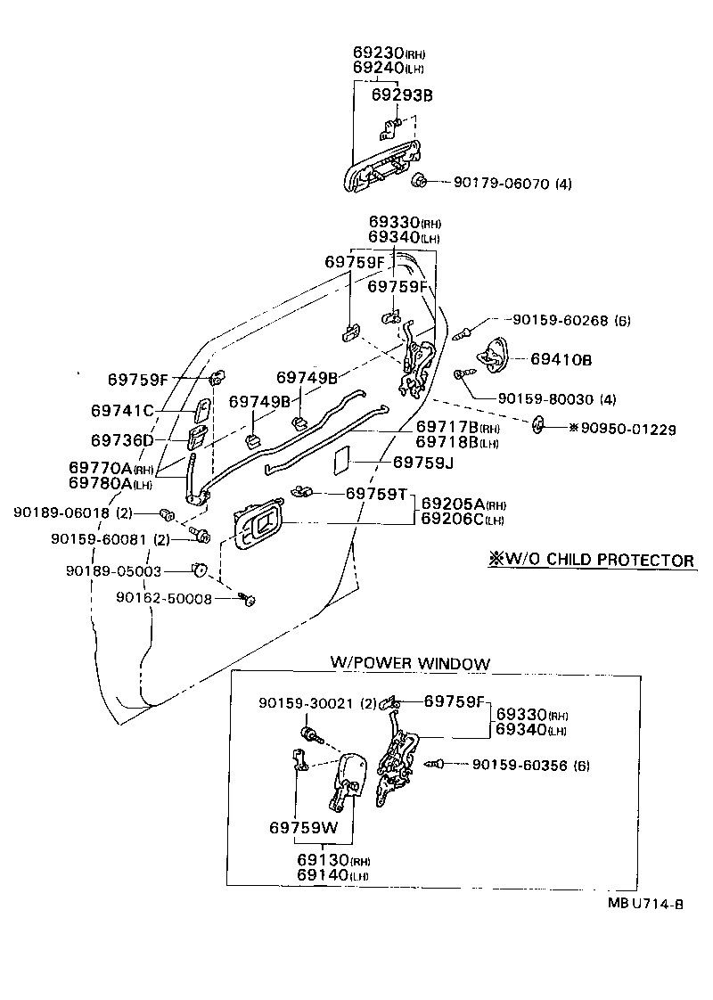 Exploded illustration MBU714B