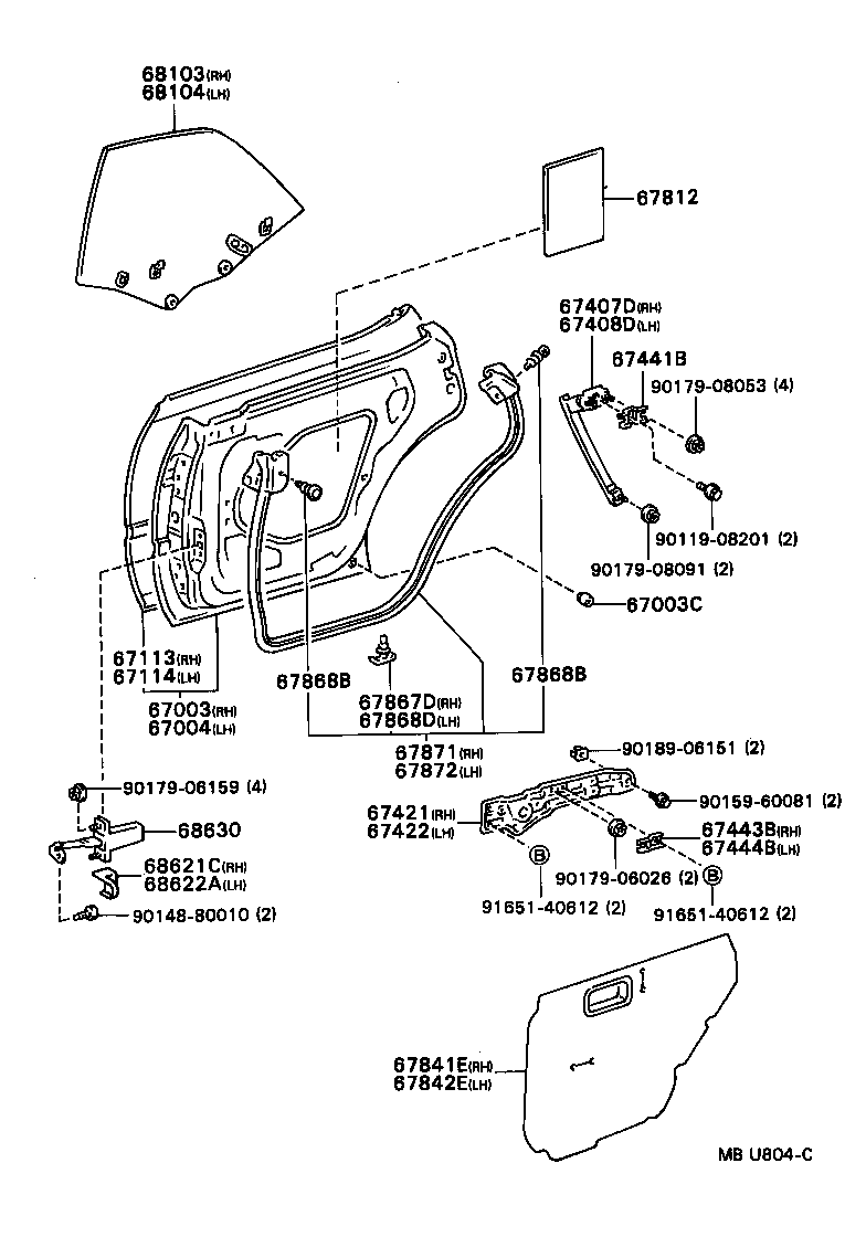 Exploded illustration MBU804C