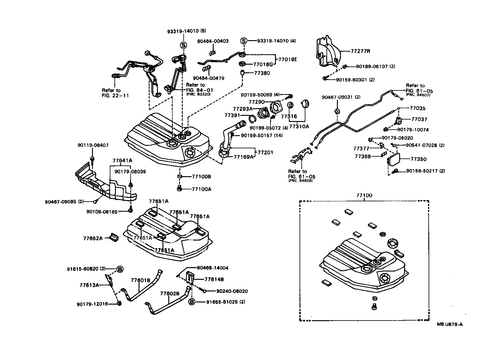 Exploded illustration MBU879A