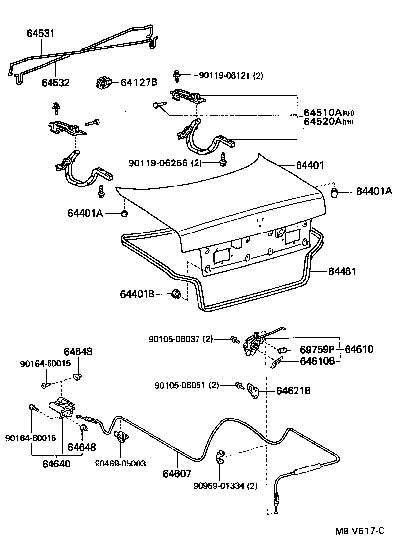 Exploded illustration MBV517C