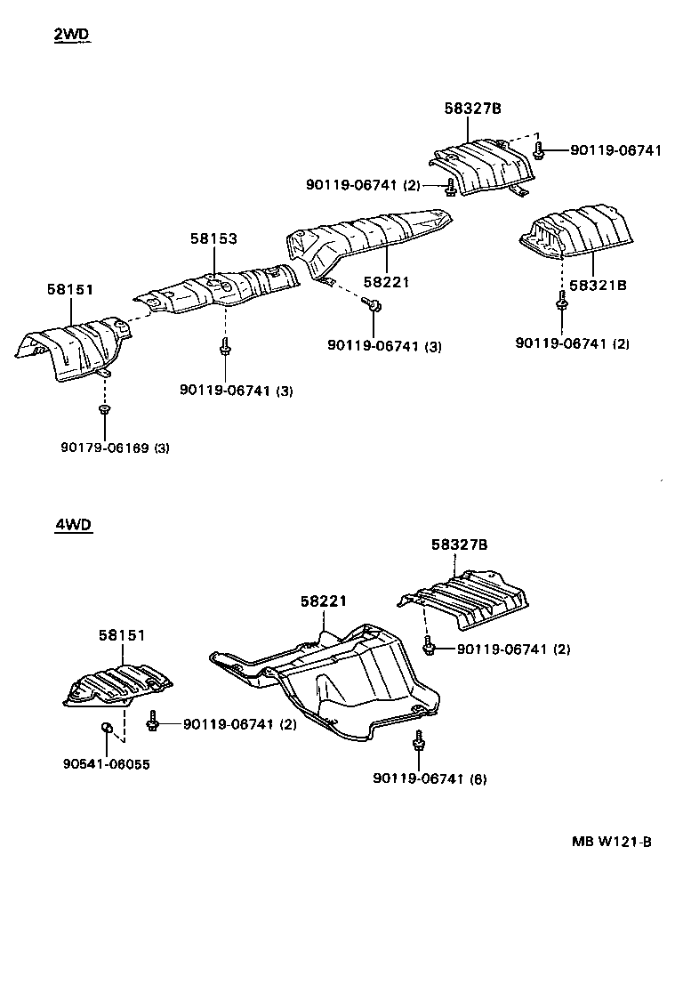 Exploded illustration MBW121B