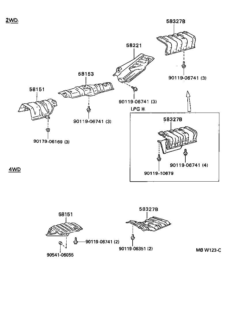 Exploded illustration MBW123C