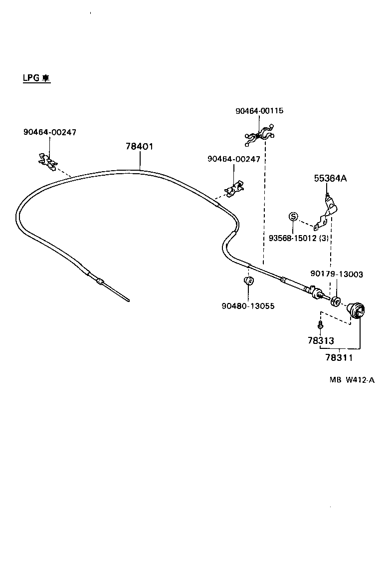 Exploded illustration MBW412A