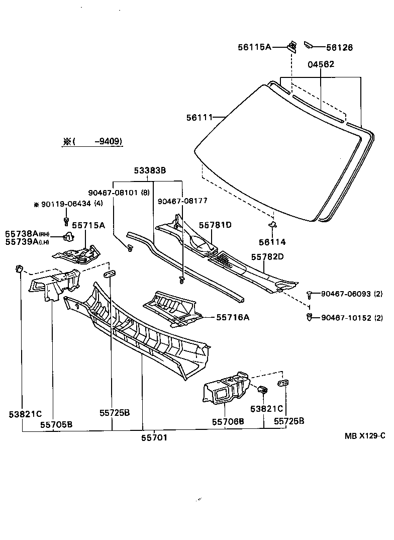 Exploded illustration MBX129C