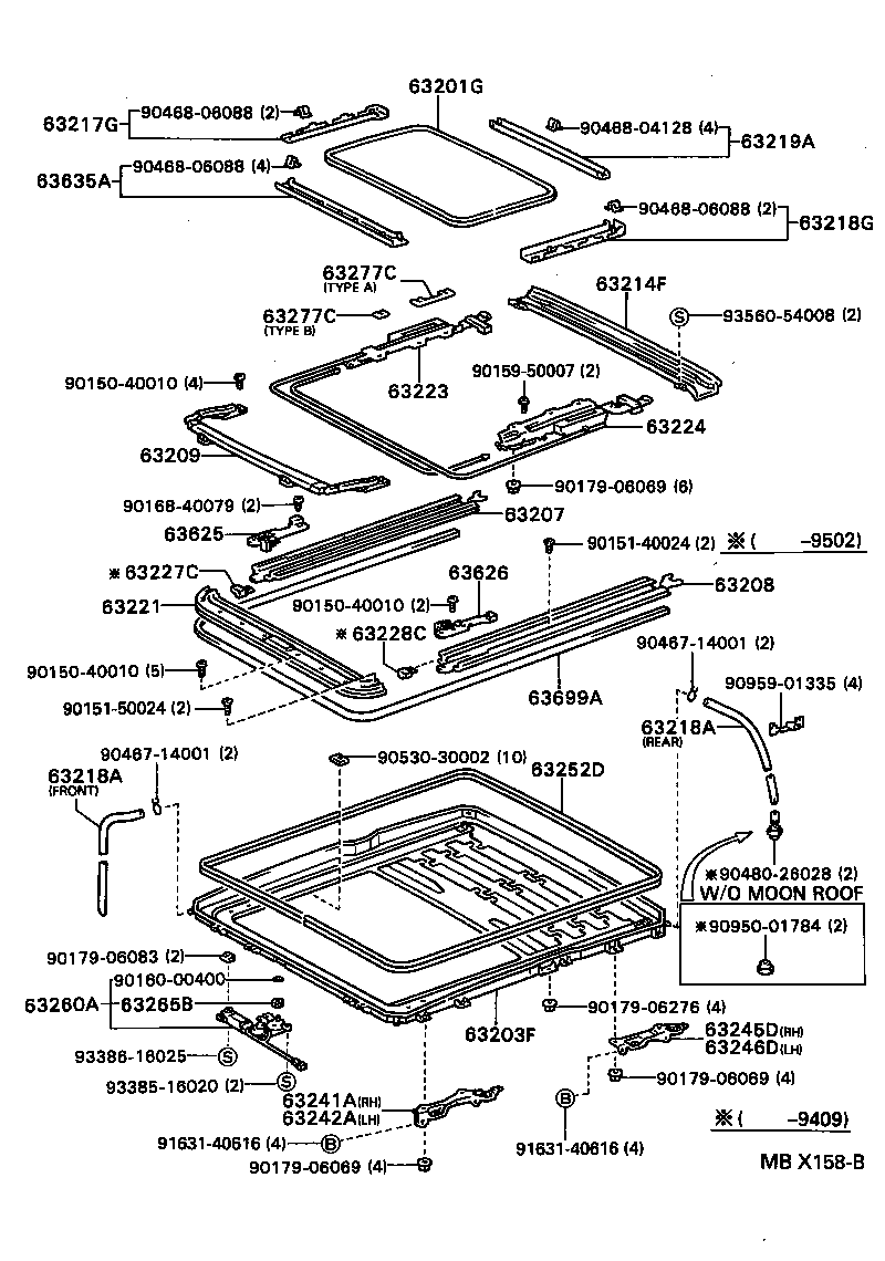 Exploded illustration MBX158B