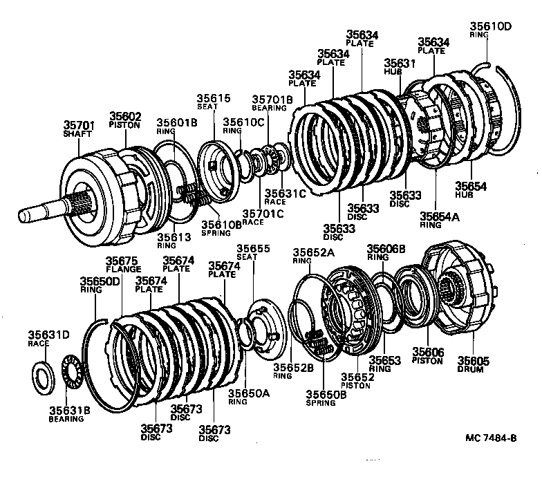 Exploded illustration MC7484B