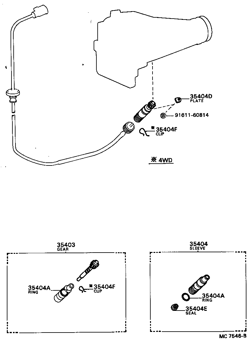 Exploded illustration MC7546B