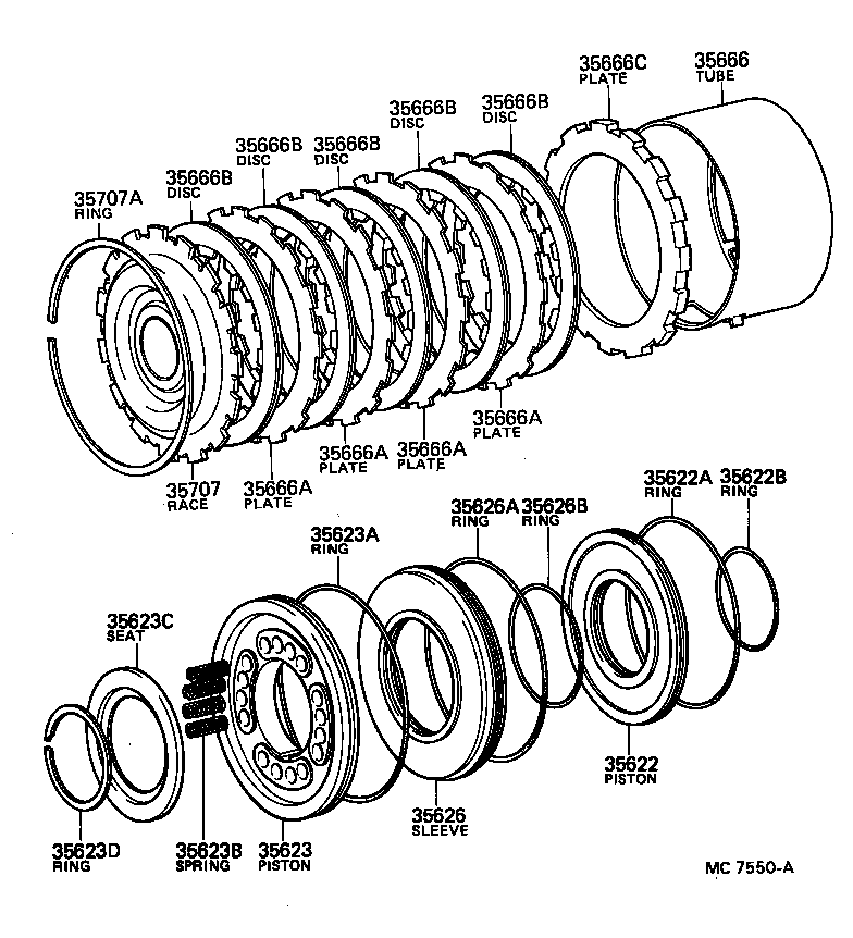 Exploded illustration MC7550A