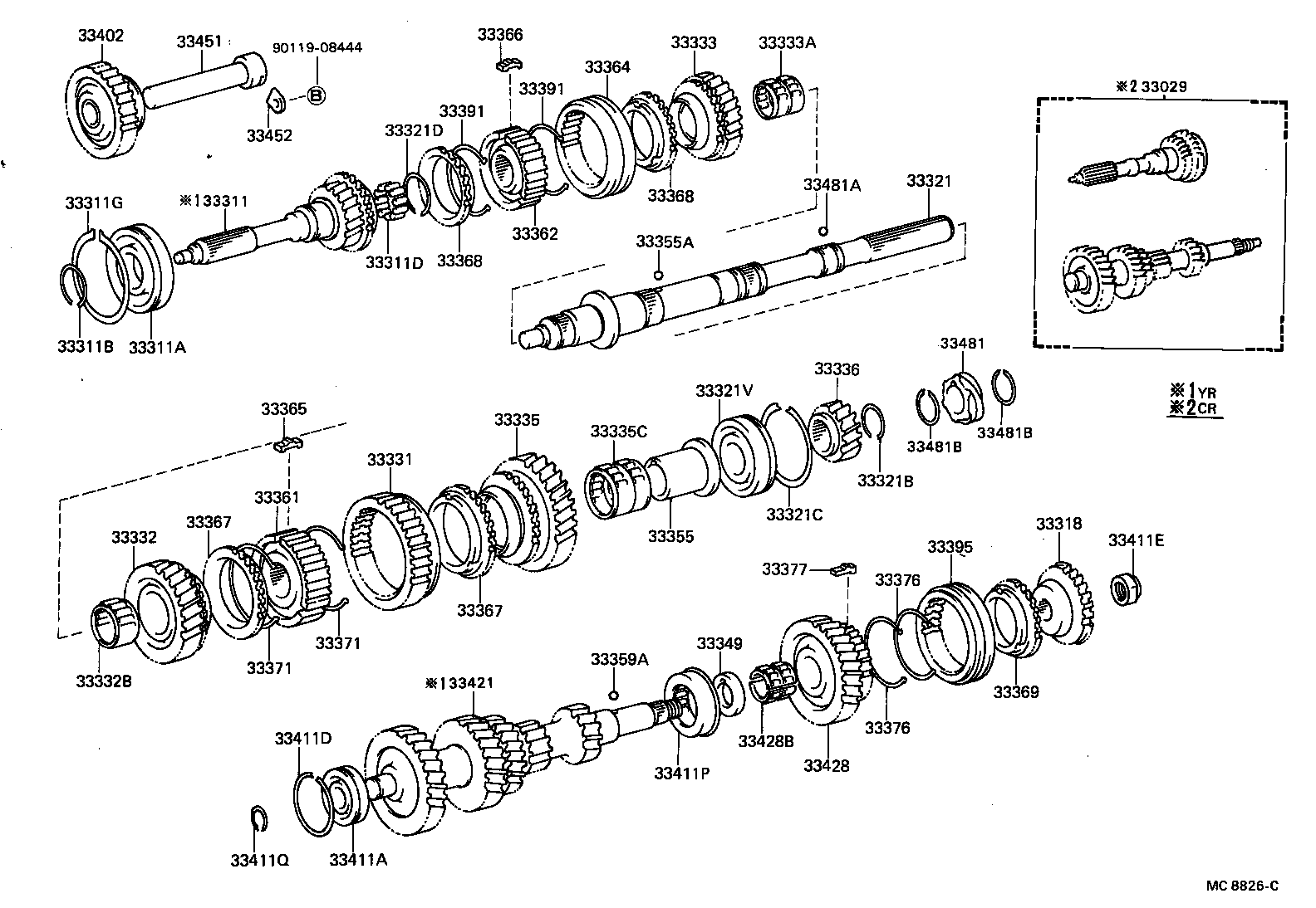 Exploded illustration MC8826C