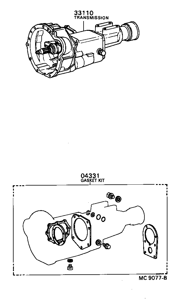 Exploded illustration MC9077B