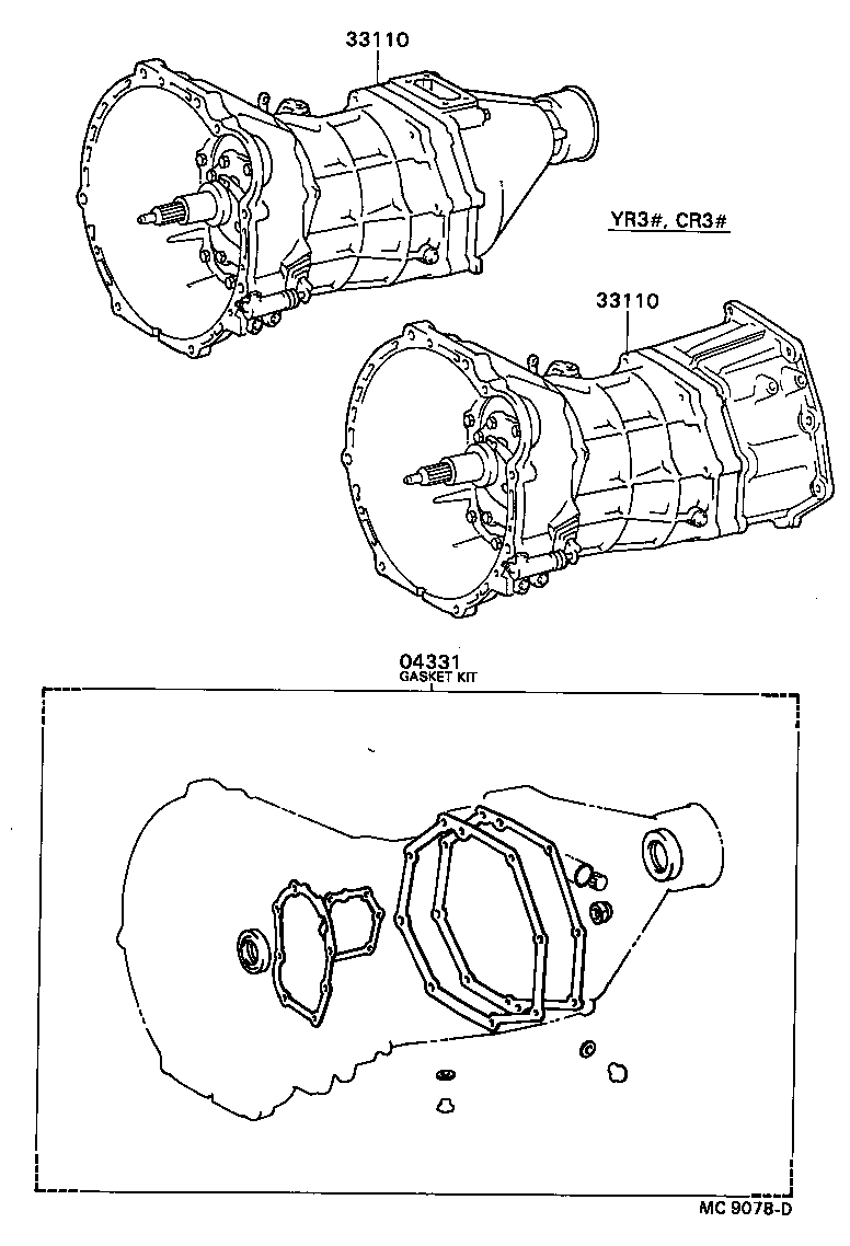 Exploded illustration MC9078D