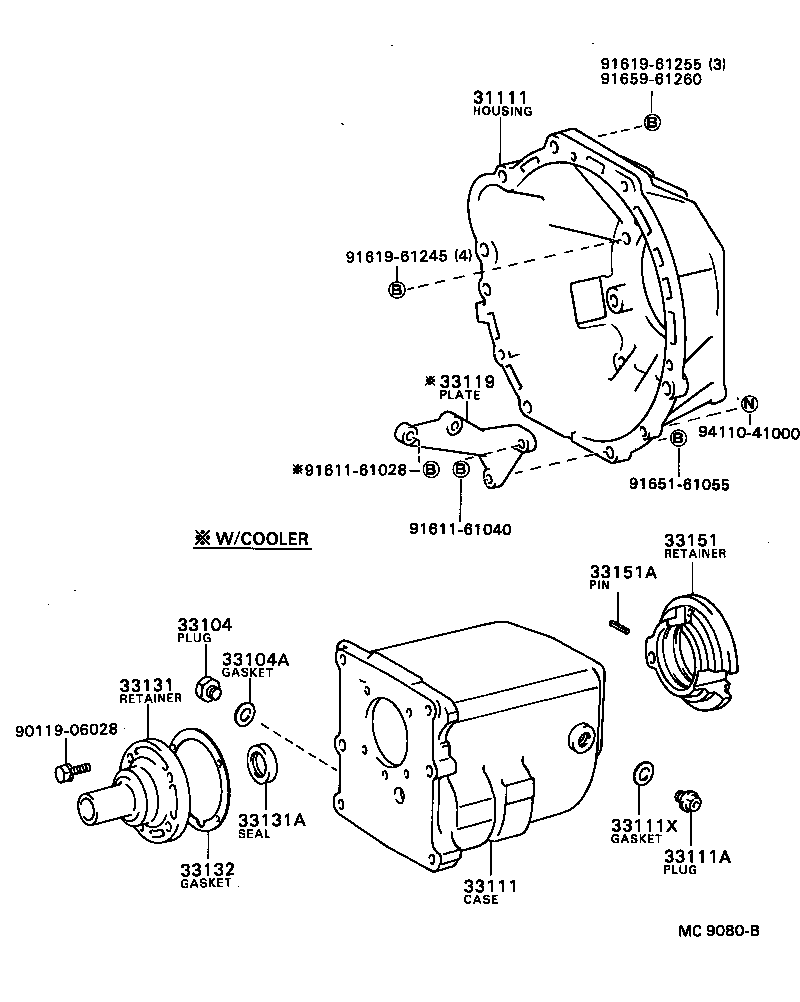 Exploded illustration MC9080B
