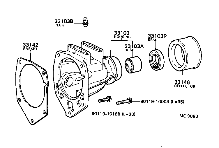Exploded illustration MC9083