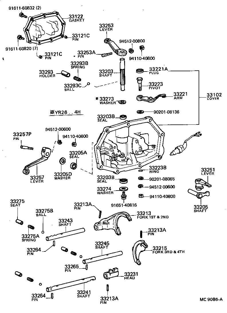 Exploded illustration MC9086A