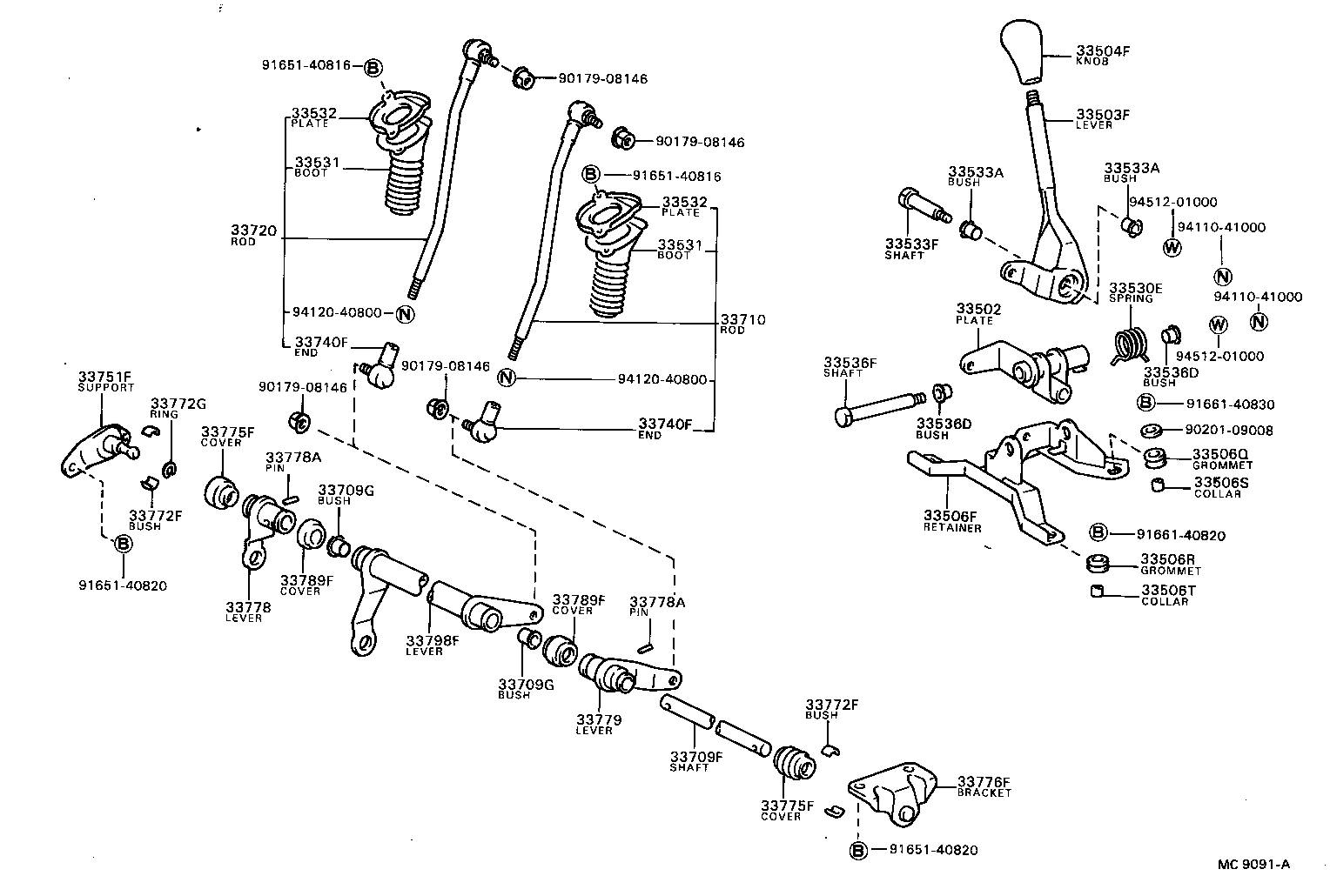 Exploded illustration MC9091A