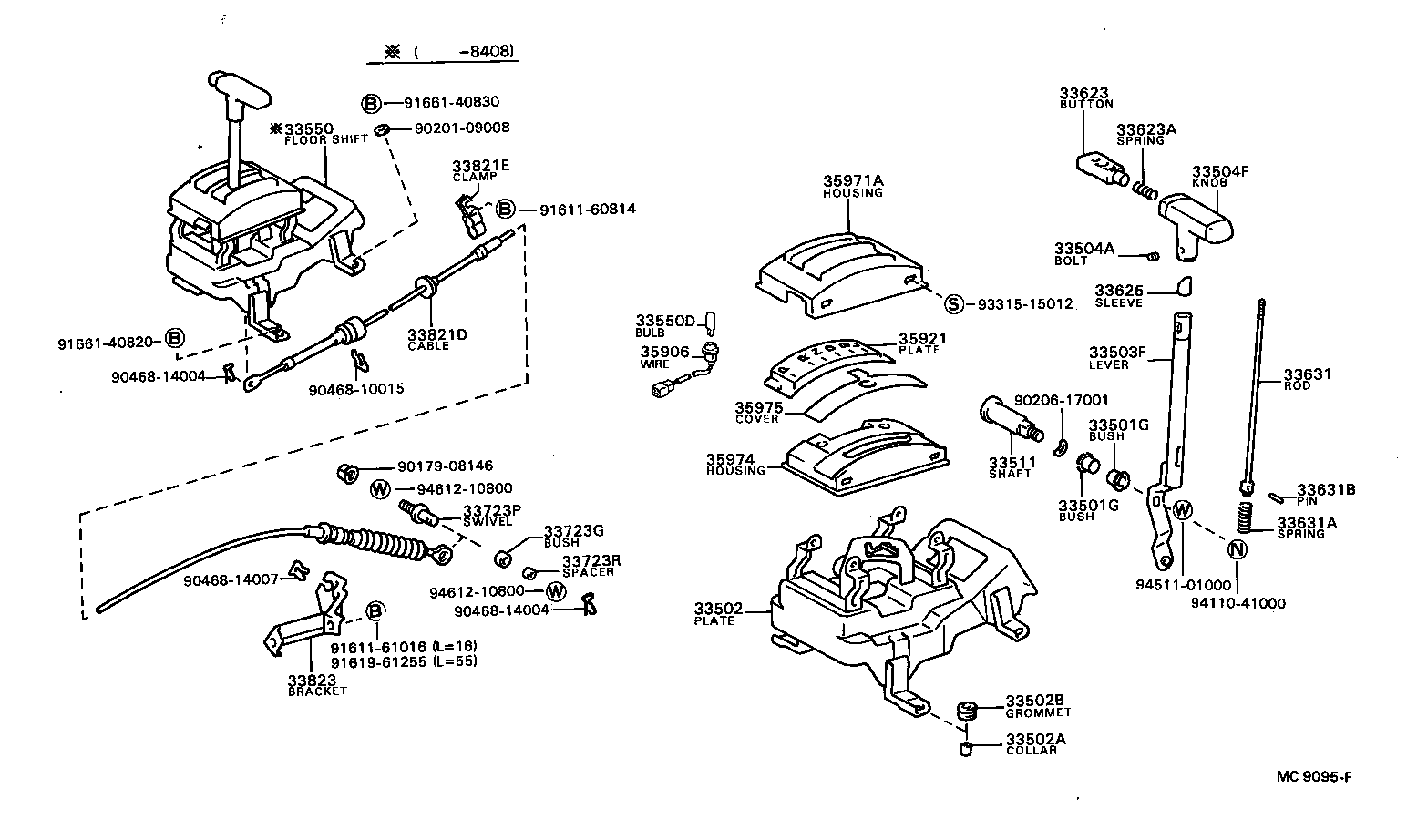 Exploded illustration MC9095F