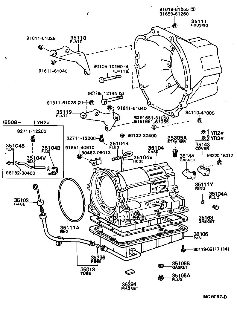 Exploded illustration MC9097D
