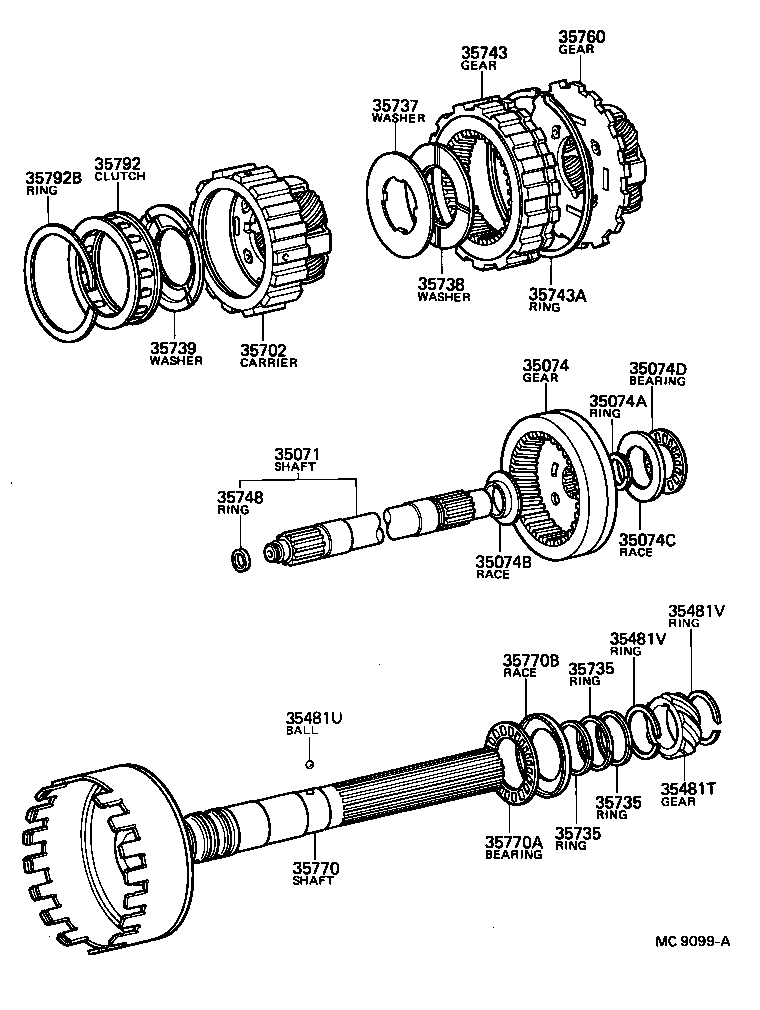 Exploded illustration MC9099A