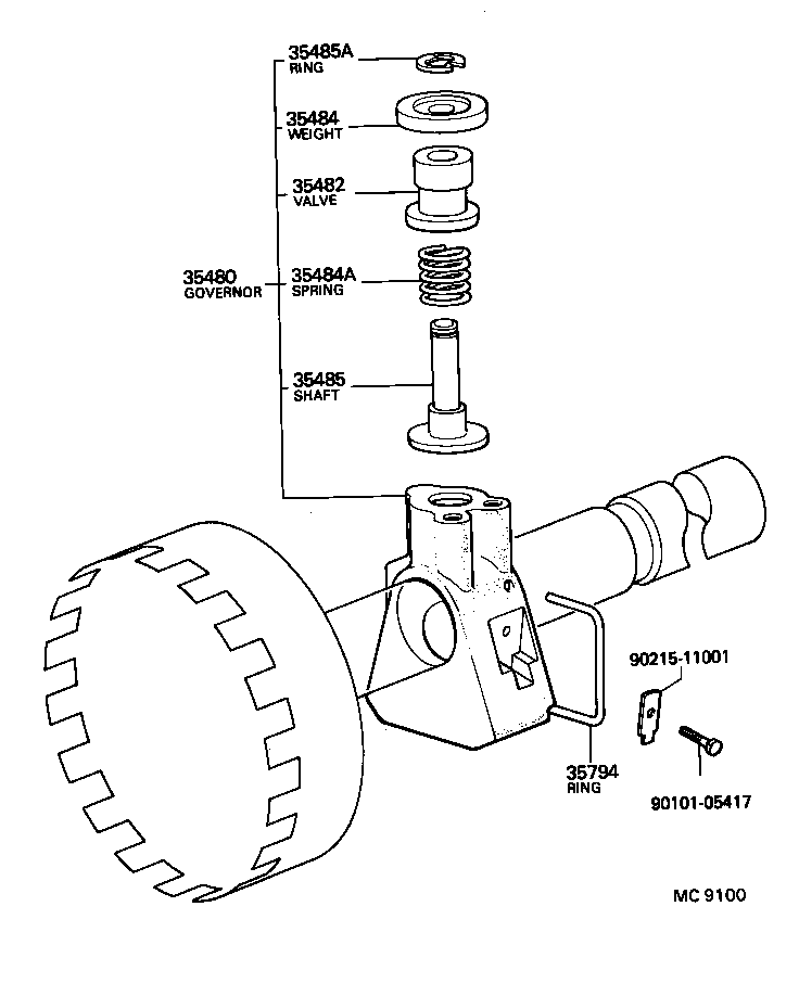 Exploded illustration MC9100