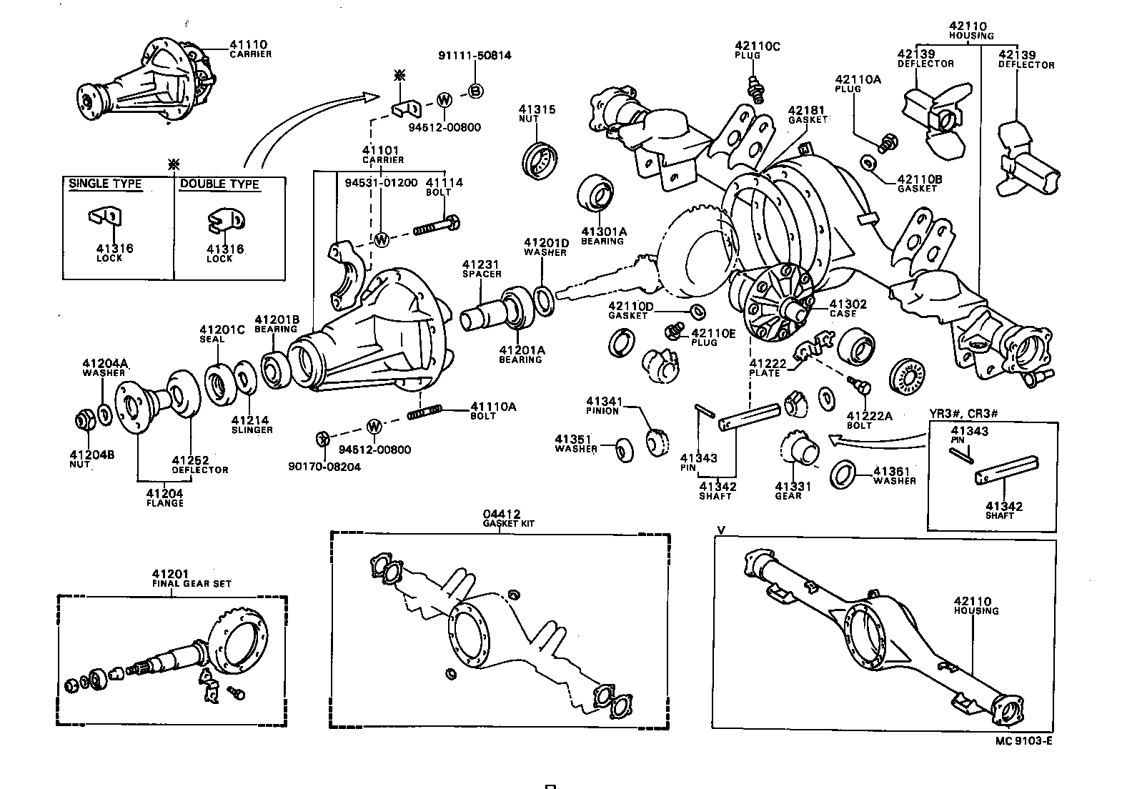 Exploded illustration MC9103E