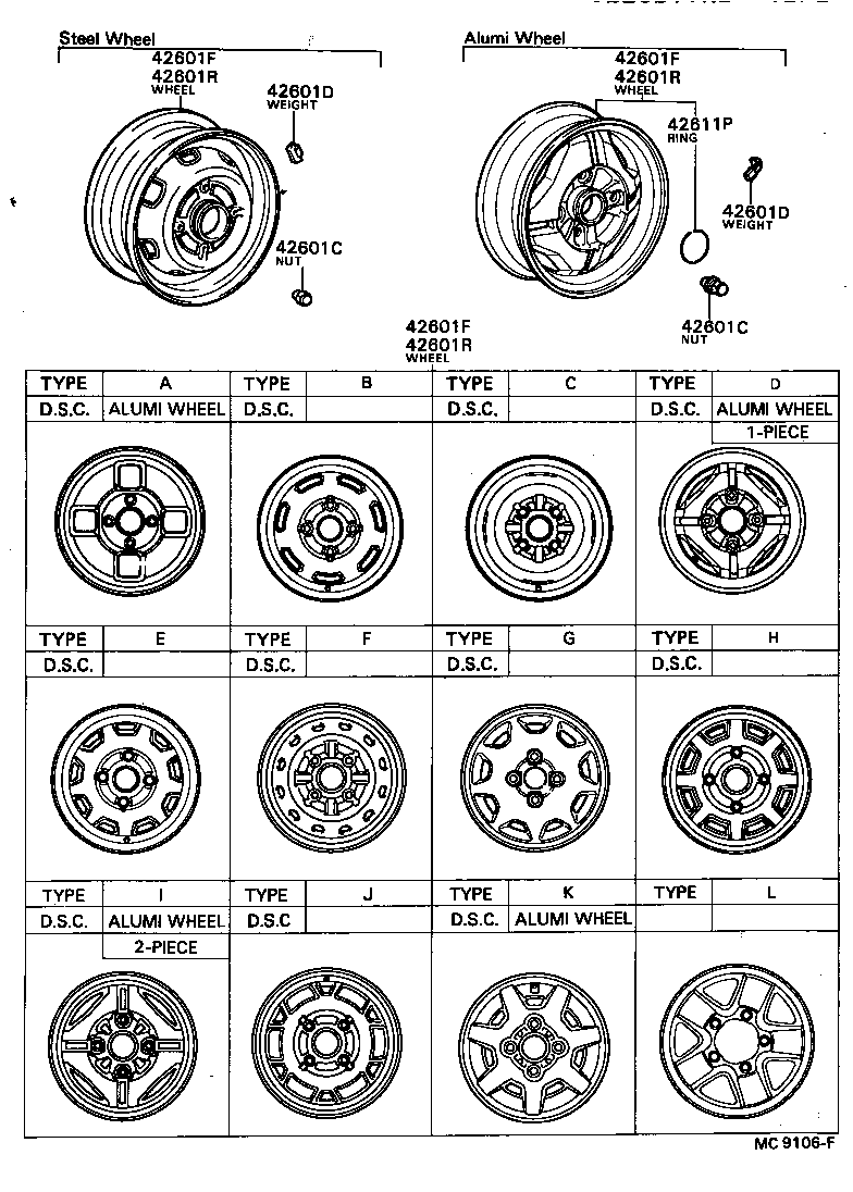 Exploded illustration MC9106F