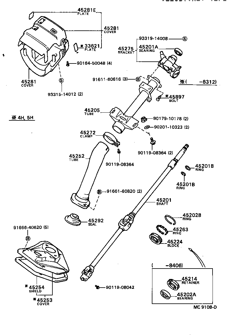 Exploded illustration MC9108D